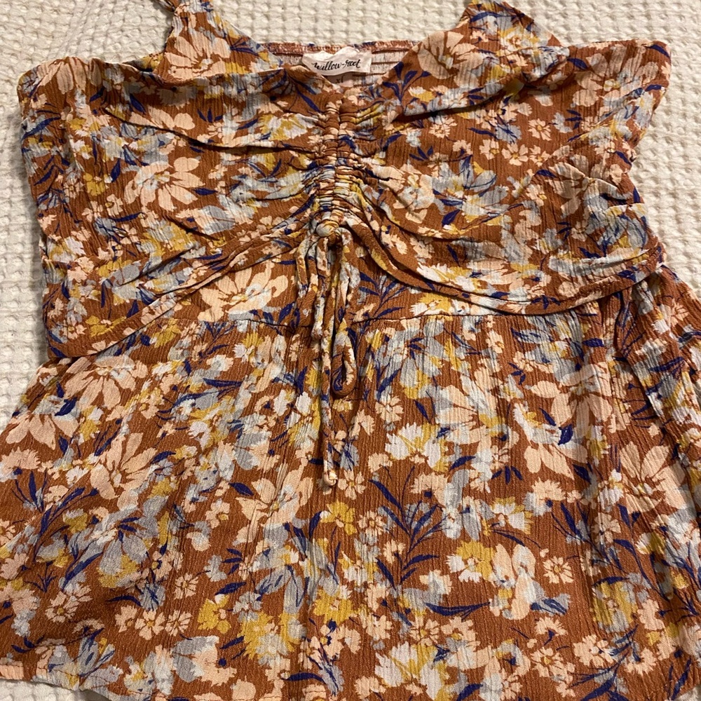 Floral Brown Top